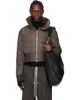Rick Owens Rick Owens Moncler + Rick Owens Gray Cropped Down Jacket - 1