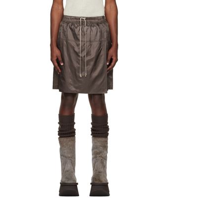 Rick Owens Rick Owens Moncler + Rick Owens Gray Kiltshorts