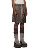 Rick Owens Rick Owens Moncler + Rick Owens Gray Kiltshorts - 2
