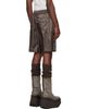 Rick Owens Rick Owens Moncler + Rick Owens Gray Kiltshorts - 3