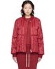 Rick Owens Rick Owens Moncler + Rick Owens Red Geocamo Flight Down Jacket - 1