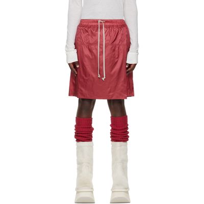 Rick Owens Rick Owens Moncler + Rick Owens Red Kilt Shorts