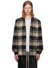 Rick Owens Rick Owens Off-White & Black Tower Larry Fogpocket Shirt - 1