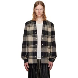 Rick Owens Rick Owens Off-White & Black Tower Larry Fogpocket Shirt