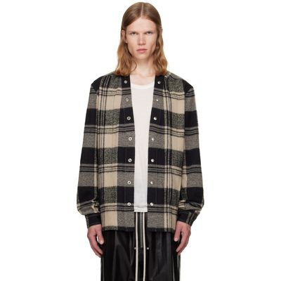 Rick Owens Rick Owens Off-White & Black Tower Larry Fogpocket Shirt