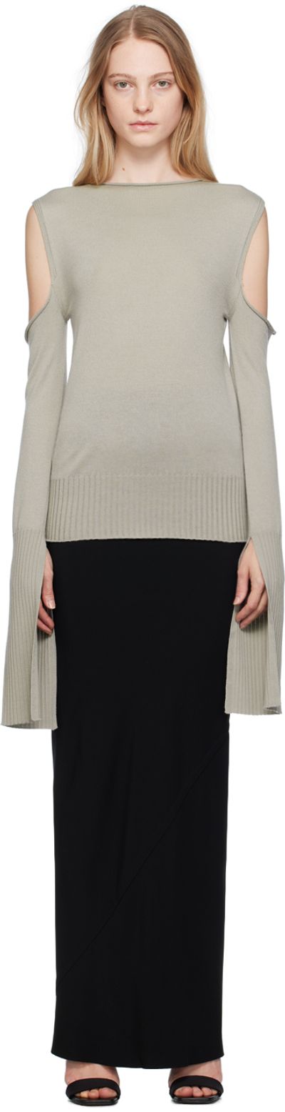 Rick Owens Rick Owens Off-White Cape Sleeve Sweater