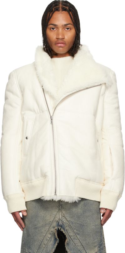 Rick Owens Rick Owens Off-White Concordians Hollywood Flight Shearling Jacket