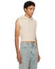 Rick Owens Rick Owens Off-White Tower Cropped Hooded Tank Top - 2