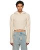 Rick Owens Rick Owens Off-White Tower Cropped Hoodie - 1
