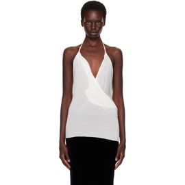 Rick Owens Rick Owens Off-White Tower Draped Top