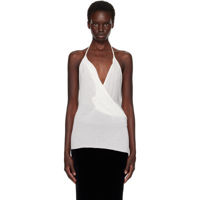 Rick Owens Rick Owens Off-White Tower Draped Top