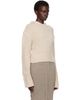 Rick Owens Rick Owens Off-White Tower Pullover Cropped Hoodie - 2