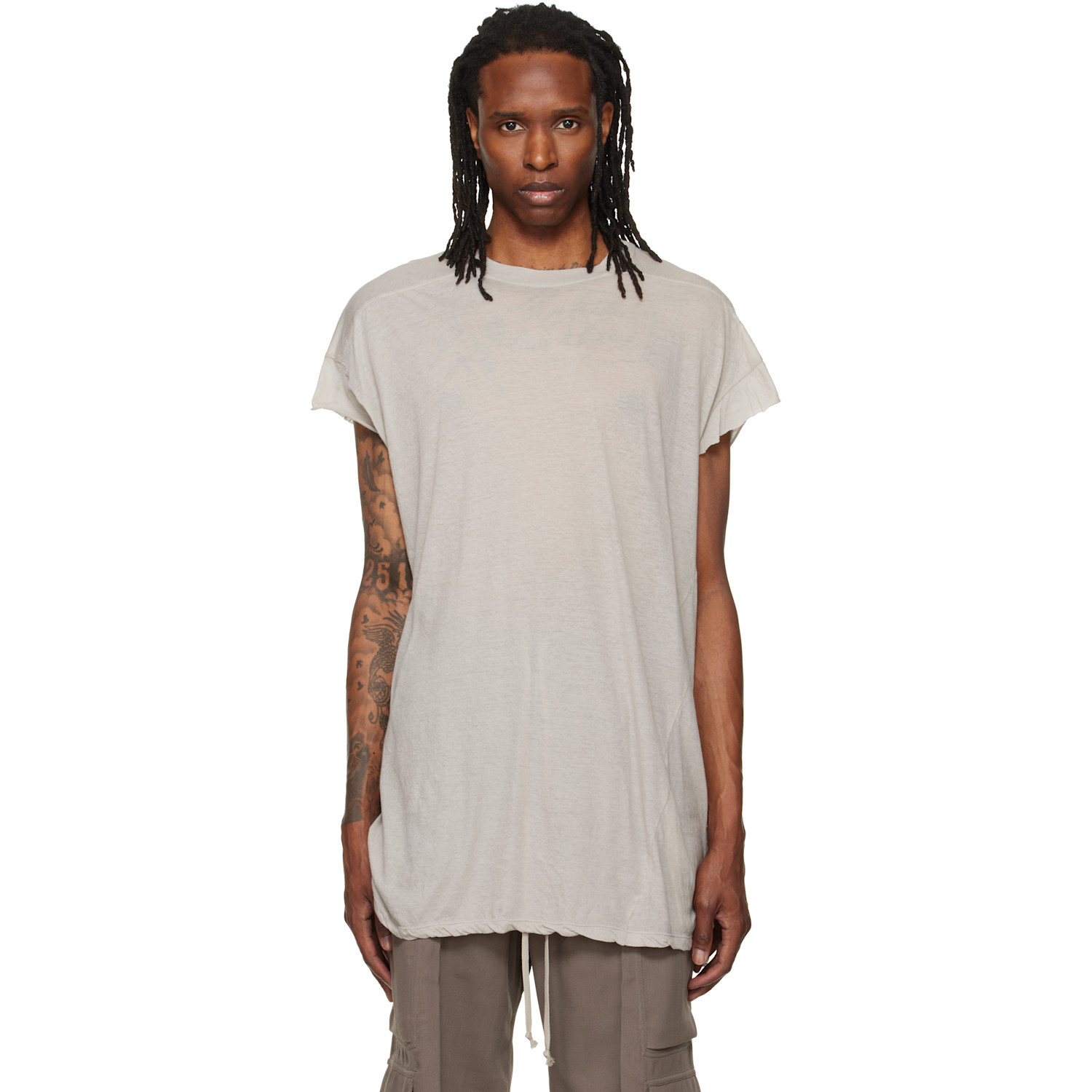 Hyein Seo - Khaki Paneled Long Sleeve T-Shirt