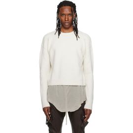 Rick Owens Rick Owens Off-White Tower Round Neck Sweater