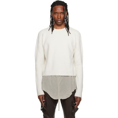 Rick Owens Rick Owens Off-White Tower Round Neck Sweater