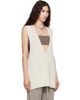 Rick Owens Rick Owens Off-White Tower Wool Knit V Neck Vest - 2