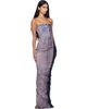 Rick Owens Rick Owens Pink & Navy Tower Bustier Denim Maxi Dress - 4