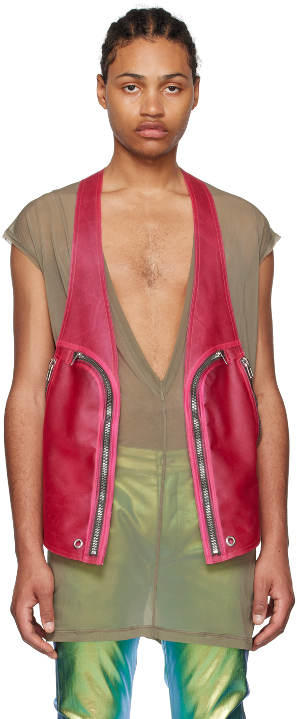 Rick Owens - Pink Bauhaus Vest