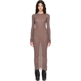 Rick Owens Rick Owens Purple Tower Rib LS Midi Dress