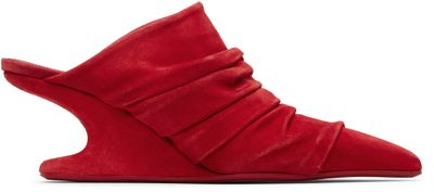 Rick Owens Rick Owens Red Temple Cantilever 6 Sharp Sabot Heels