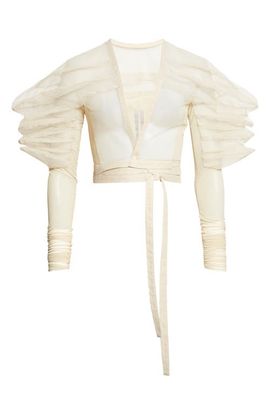 Rick Owens Rick Owens Rhino Tulle Wrap Top