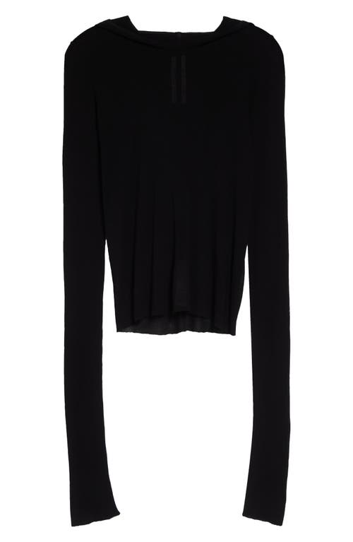 Rick Owens Rick Owens Rib Crop Sweater Hoodie