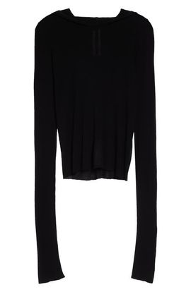 Rick Owens Rick Owens Rib Crop Sweater Hoodie
