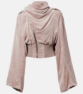 Rick Owens Rick Owens Scarf Flight chenille bomber jacket