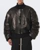 Rick Owens Rick Owens Secchia Flight leather down jacket - 2
