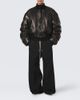 Rick Owens Rick Owens Secchia Flight leather down jacket - 3