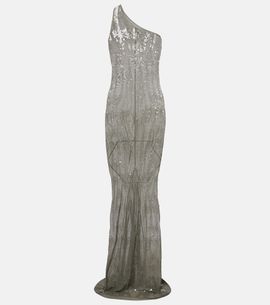 Rick Owens Rick Owens Sequined sheer tulle gown