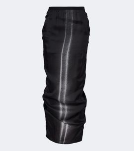 Rick Owens Rick Owens Soft Pillar gathered printed maxi skirt