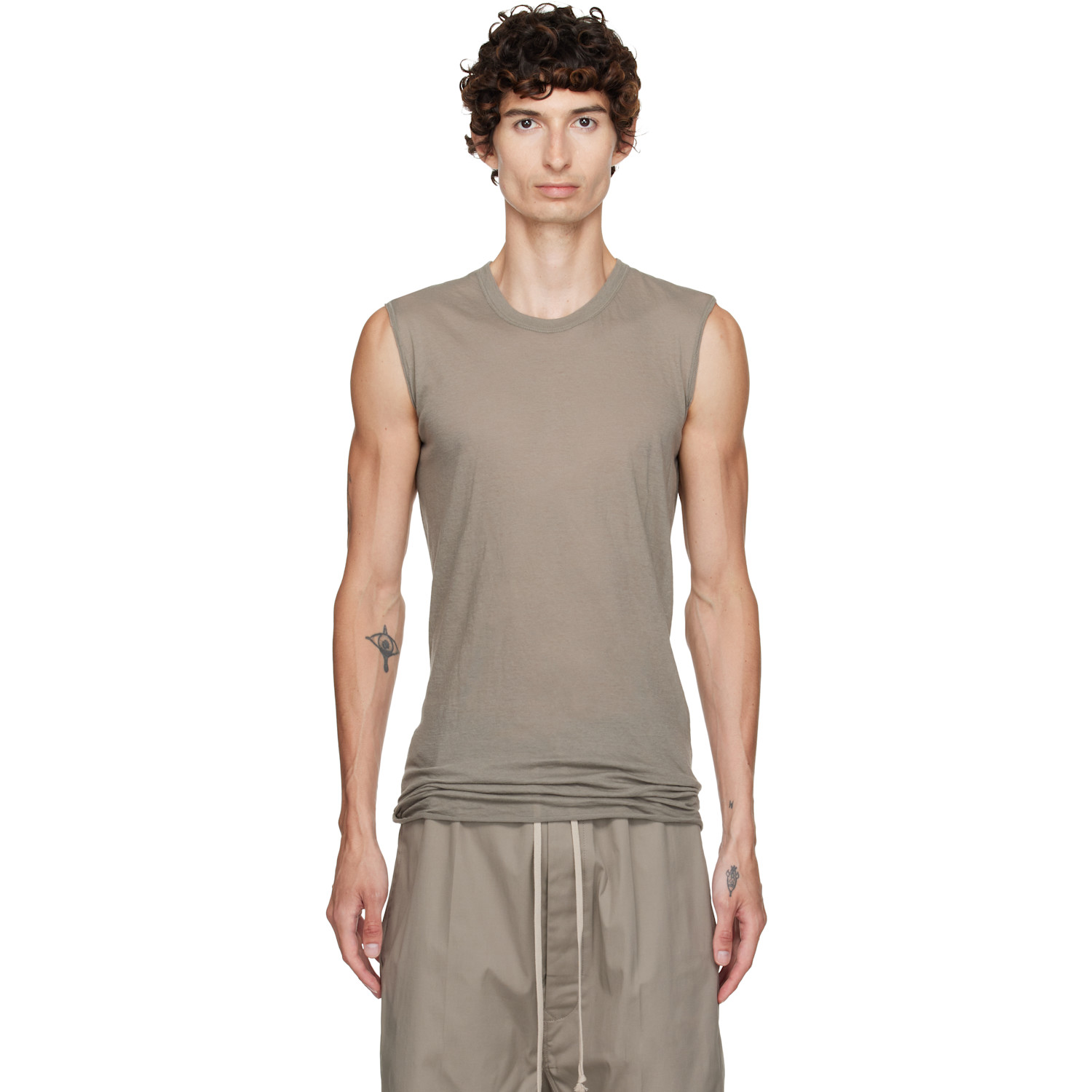 Rick Owens - Taupe Tower Basic SL Tank Top