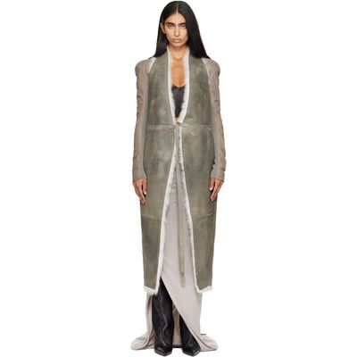 Rick Owens Rick Owens Taupe Tower Cyclops Shearling Vest