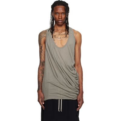 Rick Owens Rick Owens Taupe Tower Draped Pony Tank Top