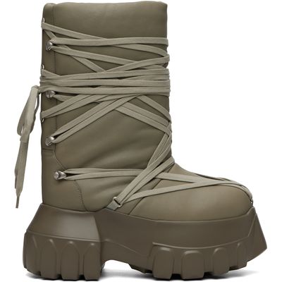 Rick Owens Rick Owens Taupe Tower Megalace Lunar Mega Tractor Boots