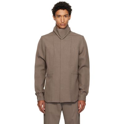 Rick Owens Rick Owens Taupe Tower Outershirt Jacket