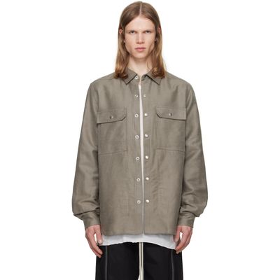 Rick Owens Rick Owens Taupe Tower Overshirt