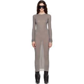 Rick Owens Rick Owens Taupe Tower Rib LS Midi Dress