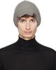 Rick Owens Rick Owens Taupe Tower Ribbed Beanie - 1