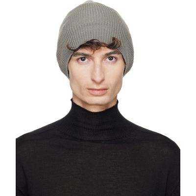 Rick Owens Rick Owens Taupe Tower Ribbed Beanie