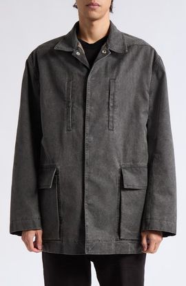 Rick Owens Rick Owens Tower Cotton Canvas Mac Coat