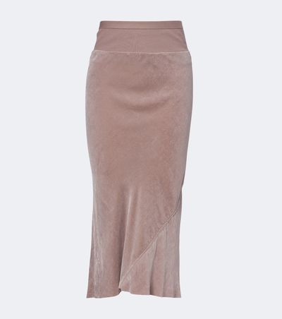 Rick Owens Rick Owens Velvet midi skirt