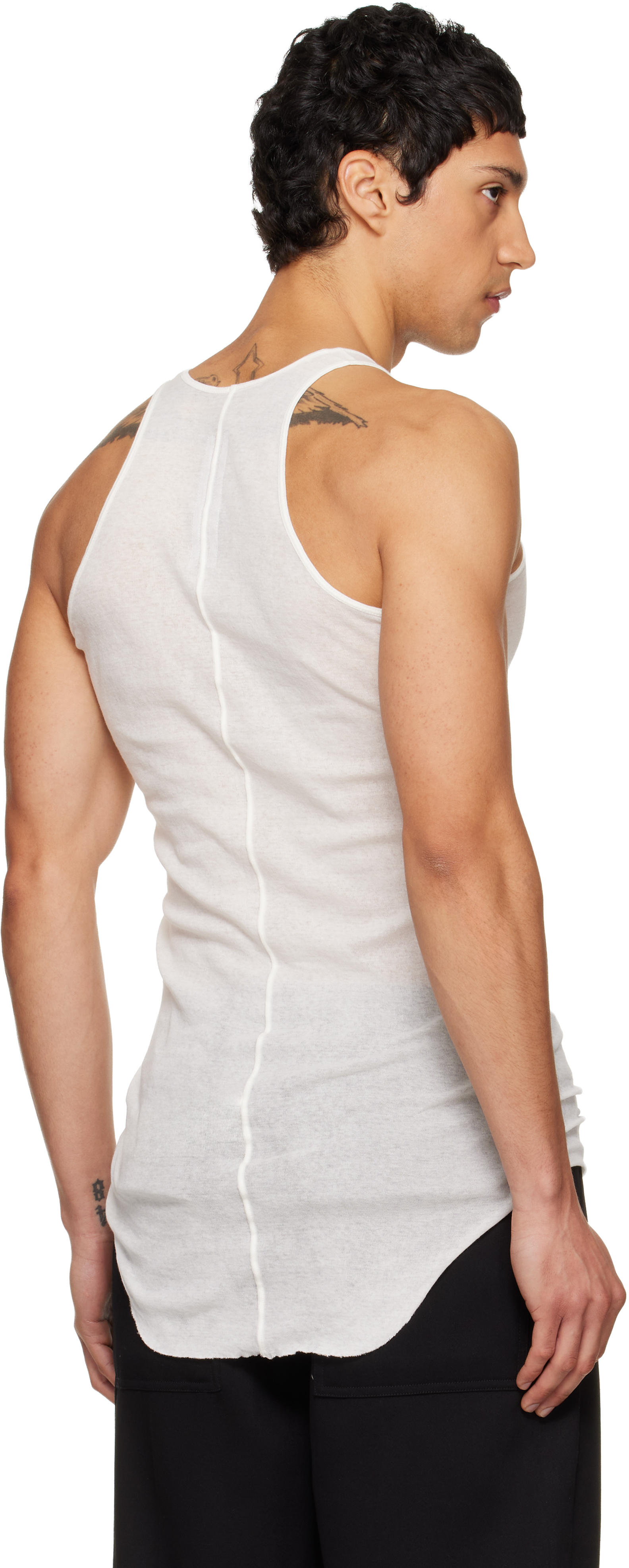 Rick Owens - White Temple Basic Rib Tank Top