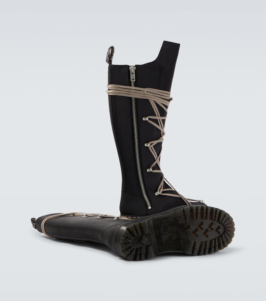 Rick Owens - x Dr. Martens 1B60 Quad Sole Pentalace knee-high boots