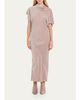Rick Owens Seb Draped Velvet Asymmetric Short-Sleeve Midi Dress - 2