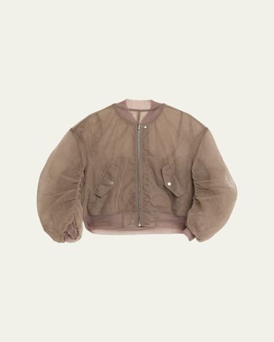 Rick Owens Secchia Flight Tulle Bomber Jacket