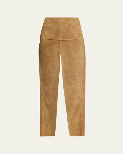 Rick Owens Sliced Suede Maxi Skirt