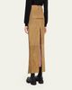 Rick Owens Sliced Suede Maxi Skirt - 3