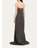 Rick Owens Strapless Melange Wool Column Maxi Dress - 3